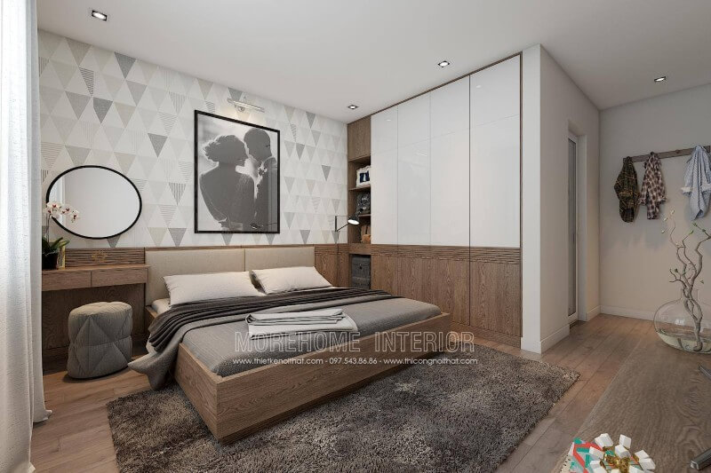 Thiết kế nội thất phòng ngủ chung cư đơn giản Mẫu thiết kế nội thất chung cư đẹp