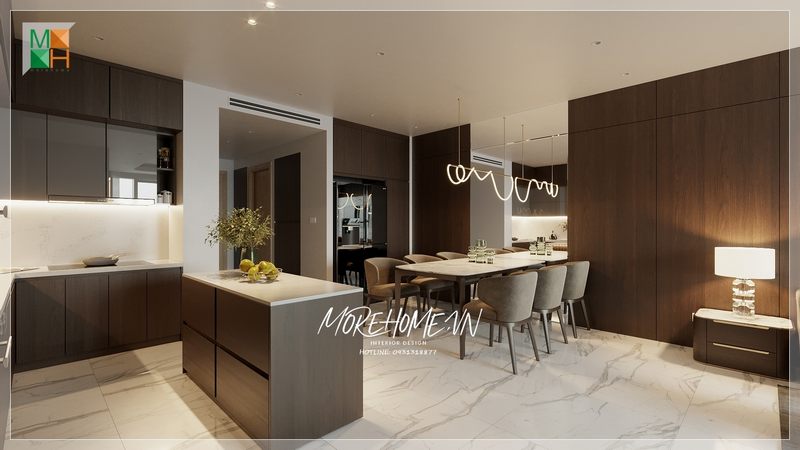 Bộ bàn ăn 6 ghế gỗ tự nhiên bọc nỉ màu nâu hiện đại, cung cấp sự thoải mái và tiện nghi cho người sử dụng.