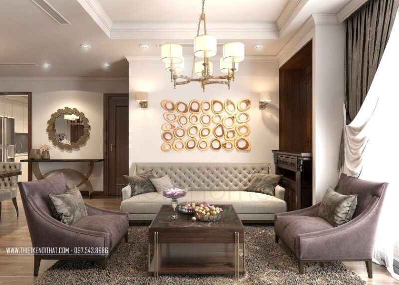 Gương trong có khung họa tiết tinh tế đặc biệt là món đồ dành riêng cho căn hộ, biệt thự theo phong cách tân cổ điển